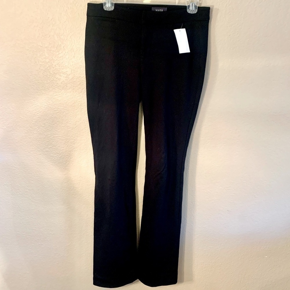 NWT NYDJ Pants Sz 2 Black Lift X Tuck Technology Viscose Nylon Stretch